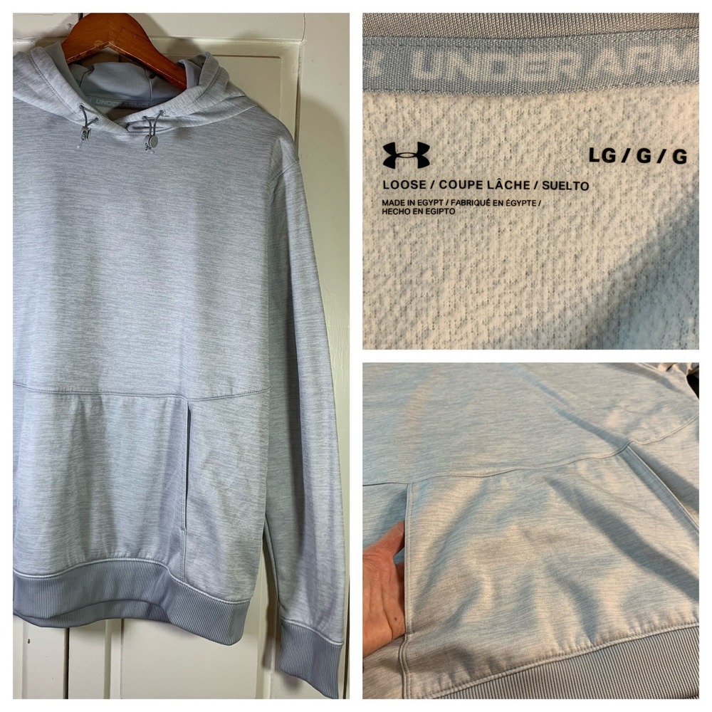 Under Armour Loose Fit Womens Hoodie Gray Athleisure Gym Workout Pullover Large
